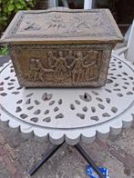 Antieke kist koper. Opberg kist., Minder dan 50 cm, Metaal, Minder dan 50 cm, Ophalen of Verzenden