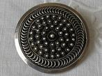 Ronde broche schild, 1000 zilver, fraai bewerkt (7181-3292), Ophalen, Zilver, Ring