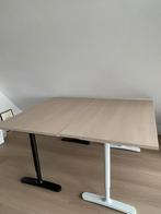 Twee in hoogte verstelbare bureaus, Huis en Inrichting, Bureaus, Ophalen, In hoogte verstelbaar, Gebruikt, Bureau