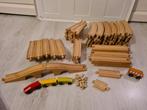 Houten Treinbaan - Veel Baandelen en Accessoires, Ophalen of Verzenden, Gebruikt