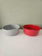2x kom Mepal grijs/rood, Ophalen of Verzenden, Zo goed als nieuw