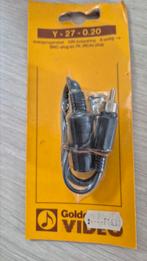 Din6 polig naar bnc en rca plug. 0.2m, Ophalen of Verzenden, Nieuw, Minder dan 2 meter, Overige kabels
