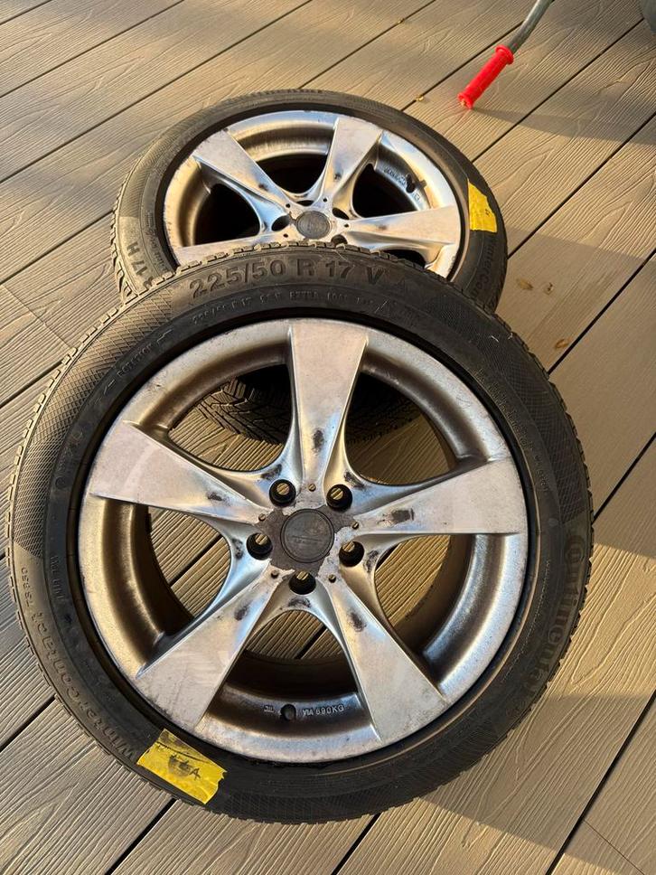 Ford S-Max 2008 - Lm velgen met winterbanden, Auto-onderdelen, Banden en Velgen, Banden en Velgen, Winterbanden, 17 inch, 225 mm