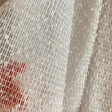 50%stof korting boucle wit gordijnen beschikbaar voor biedingen