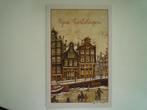 Anton Pieck kaart grachten huizen schaatsen op het ijs, Verzenden