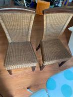 Rotan stoelen, Huis en Inrichting, Stoelen, Ophalen, Gebruikt, Twee, Bruin