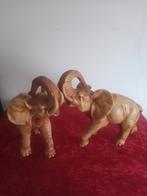 2 Zware Ivoor look OLIFANTEN, Ophalen, Zo goed als nieuw, Wild dier, Beeldje of Figuurtje