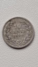 10 cent 1890, Postzegels en Munten, Munten | Nederland, Zilver, 10 cent, Ophalen of Verzenden, Koning Willem III
