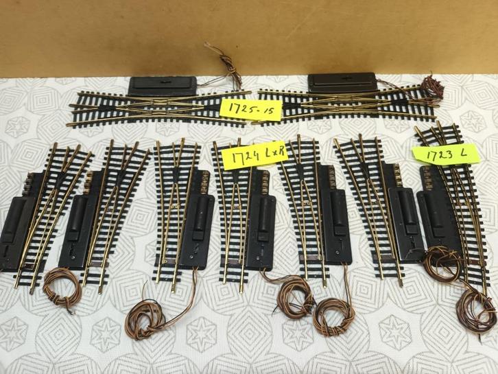 FLEISCHMANN OUDE ELEKTRISE  WISSELS EN KRUISINGEN, Hobby en Vrije tijd, Modeltreinen | H0, Gebruikt, Rails, Gelijkstroom, Fleischmann