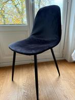 4x Eetkamerstoel zwart fluweel, Huis en Inrichting, Ophalen, Zwart, Zo goed als nieuw, Vier