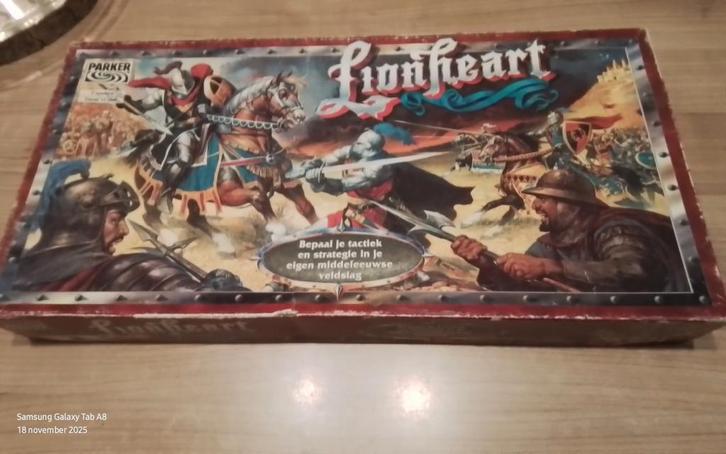 Lionheart Bordspel - Parker,compleet , vintage, Hobby en Vrije tijd, Gezelschapsspellen | Bordspellen, Gebruikt, Drie of vier spelers