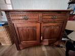 Antiek eikenhouten dressoir met sierbeslag, Huis en Inrichting, Kasten | Dressoirs, Ophalen, Gebruikt, 100 tot 150 cm, Eikenhout