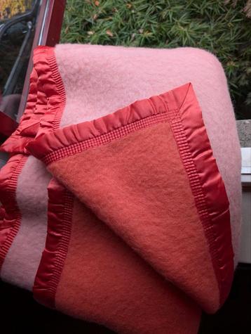 Wollen Deken 220x240 - Roze/Koraal - Nieuwstaat! beschikbaar voor biedingen