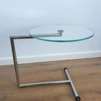 COR Arte Interlubke bijzettafel tafel glas design trolley, 45 tot 60 cm, Minder dan 55 cm, Ophalen of Verzenden, Nvt
