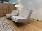 2x Nieuw Gestoffeerde Ligne Roset Pop Lounge Fauteuils, 75 tot 100 cm, Zo goed als nieuw, 75 tot 100 cm, Stof