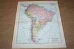 Originele oude kaart Zuid-Amerika staatkundig - ca 1925 !!, Boeken, Atlassen en Landkaarten, Gelezen, Ophalen of Verzenden