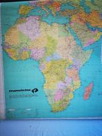 Afrika schoolplaat wereldkaart Transintra Kinshasa Mombasa, Ophalen of Verzenden, Aardrijkskunde