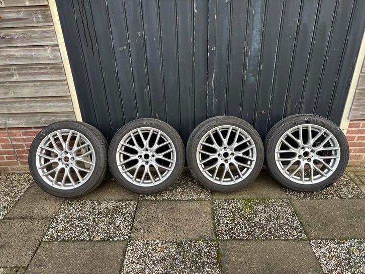 Mini Cooper JCW R112 Velgen met Banden - Nieuwstaat!, Auto-onderdelen, Banden en Velgen, Banden en Velgen, Zomerbanden, 17 inch