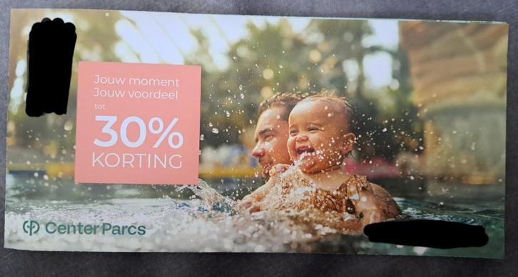 Centerparcs kortingscode, Tickets en Kaartjes, Kortingen en Cadeaubonnen, Bungalowpark, Kortingsbon