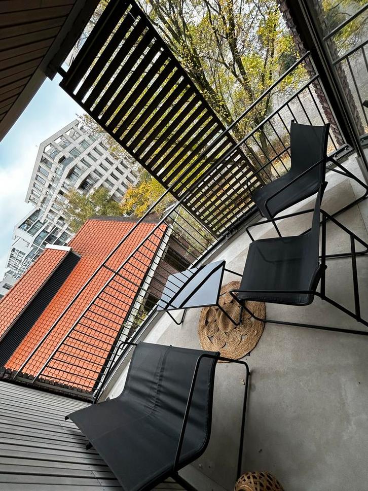 JYSK Loungeset 4 pers. + glazen tafel, Tuin en Terras, Tuinstoelen, Gebruikt, Metaal, Ophalen