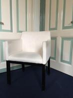 Vier fauteuils wit Jan des Bouvrie, Huis en Inrichting, Fauteuils, Hout, Gebruikt, Minder dan 75 cm, Ophalen of Verzenden