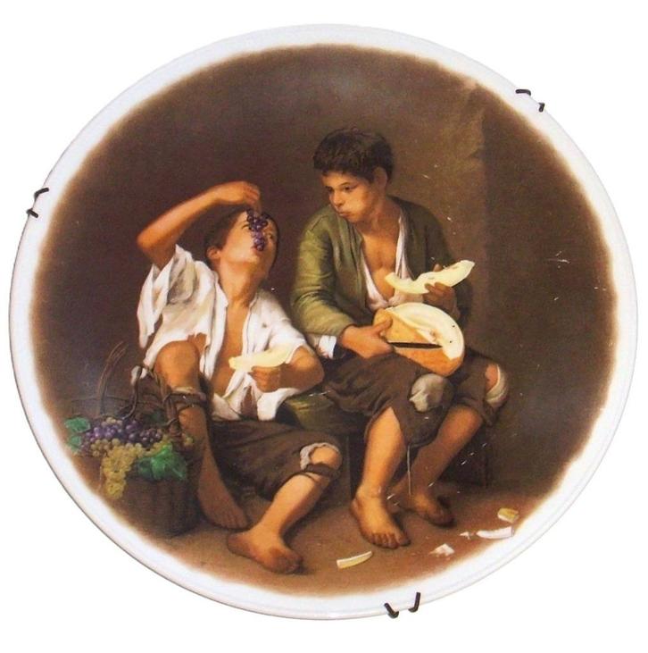 Retro twee decoratieve porseleinen wandborden Bavaria Germ., Antiek en Kunst, Antiek | Wandborden en Tegels, Ophalen of Verzenden