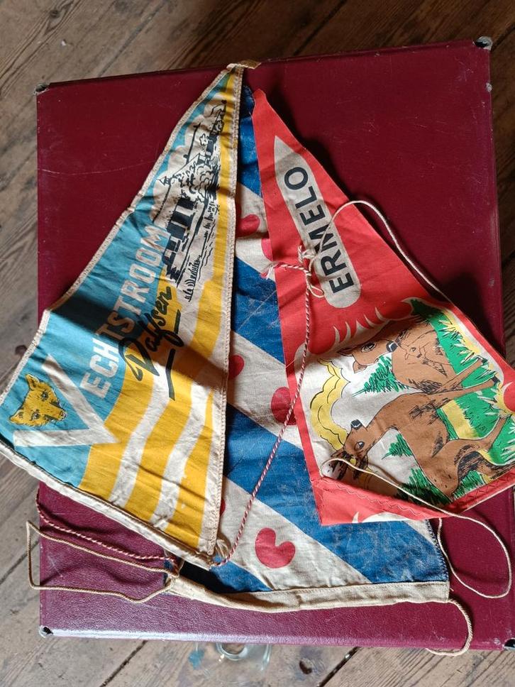 Vintage fietsvlaggen, vaantjes, Diversen, Vlaggen en Wimpels, Gebruikt, Ophalen of Verzenden