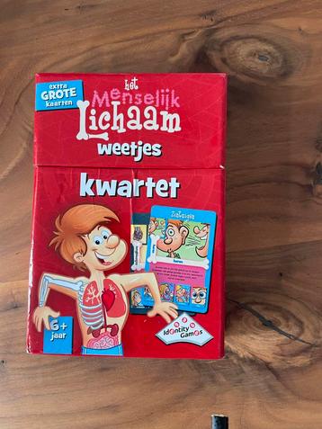 Het menselijk lichaam weetjes kwartet beschikbaar voor biedingen