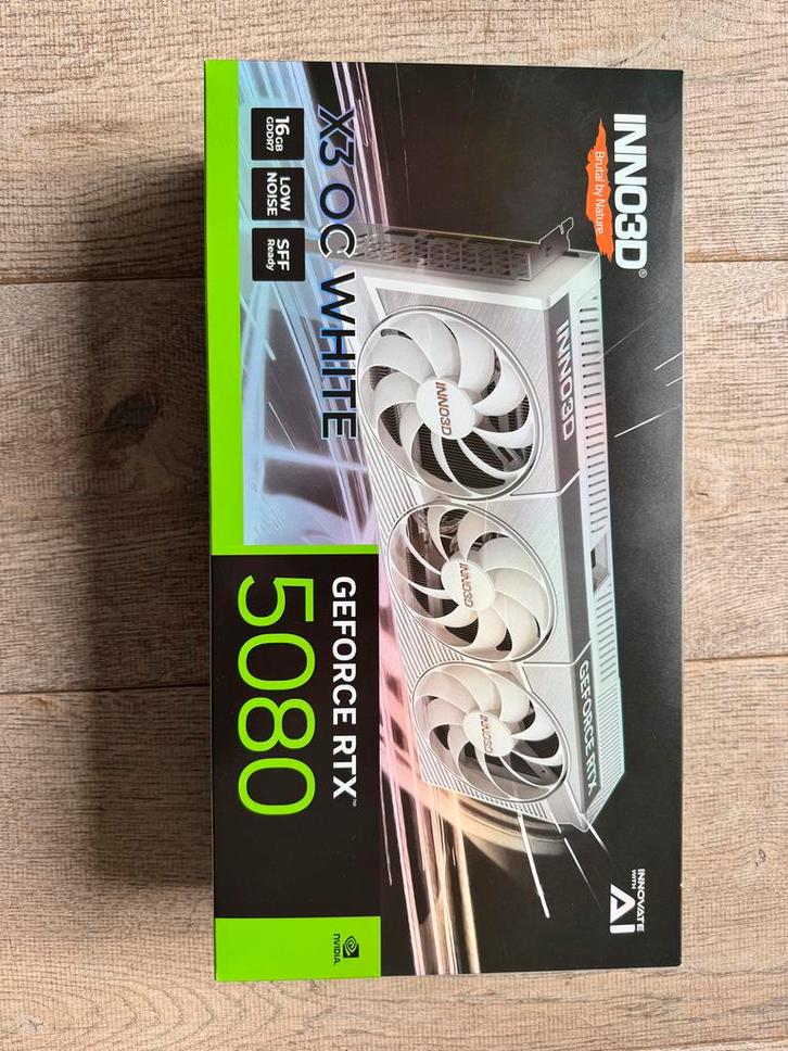 INNO3D RTX 5080 X3 OC White - Nieuw, Computers en Software, Videokaarten, Nieuw, Nvidia, PCI-Express 5.0, GDDR6, HDMI, Verzenden