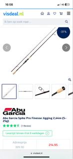 Abu Garcia Spike Pro Fuji Jigging 2,44m roofvis hengel, Watersport en Boten, Ophalen of Verzenden, Nieuw, Werphengel