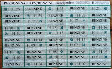 Vel originele benzinebonnen uit 1973  beschikbaar voor biedingen
