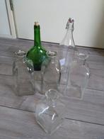 Decoratieve flessen, 6 stuks. Samen in één koop., Glas, Gebruikt, Ophalen of Verzenden