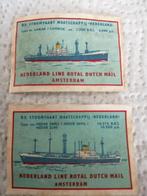 Amsterdam. Nederland Line Royal Dutch Mail, Verzamelen, Rookartikelen, Aanstekers en Luciferdoosjes, Ophalen of Verzenden, Zo goed als nieuw