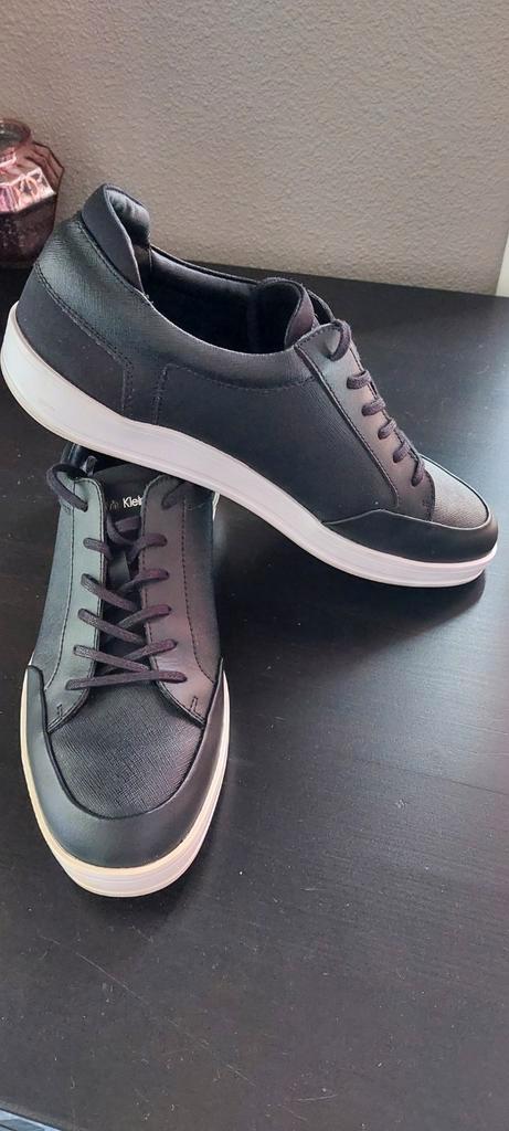 Calvin Klein leren sneakers. Heren. Maat 41. Zwart., Kleding | Heren, Schoenen, Zo goed als nieuw, Sneakers of Gympen, Zwart, Ophalen of Verzenden