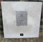 Leuk Abstract Geschilderd werk 'Vak met Hoorns' - 100x100, Ophalen