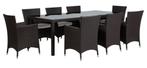 Tuintafel met 8 stoelen, Tuin en Terras, Tuinsets en Loungesets, Ophalen, Overige materialen, Gebruikt, 8 zitplaatsen