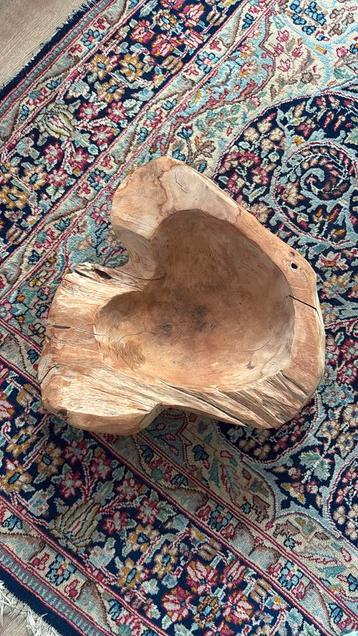 Teakhouten schaal 40 cm beschikbaar voor biedingen