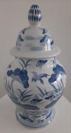 *** Chinese vaas met deksel - Blauwe motieven ***, Ophalen, Zo goed als nieuw