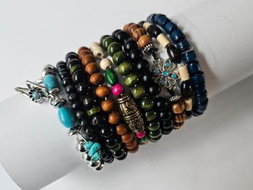 10 Mooie Kralen Armbandjes - Elastisch beschikbaar voor biedingen