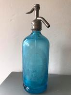 Oude blauwe spuitfles met opdruk, Antiek en Kunst, Ophalen of Verzenden