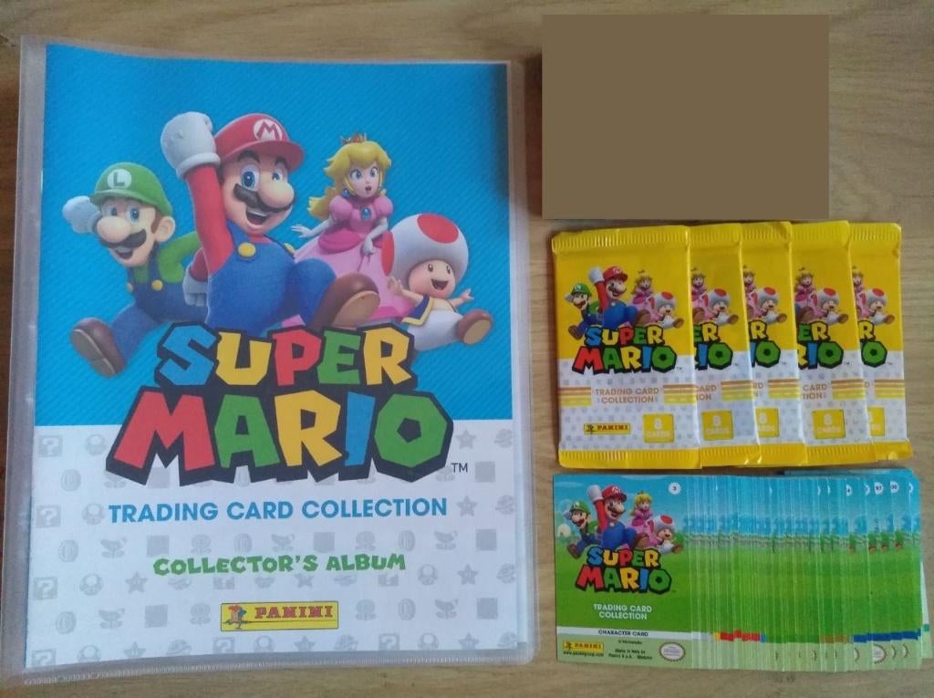 Panini Super Mario Album + 8x zakjes + extra NIEUW!, Ophalen, Nieuw, Meerdere stickers