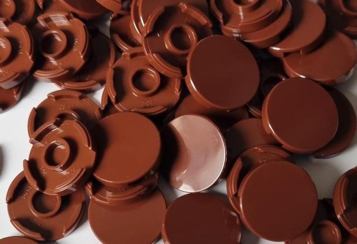 Lego 2x2 round tile, Reddish brown (per 50), Kinderen en Baby's, Speelgoed | Duplo en Lego, Nieuw, Lego, Losse stenen, Verzenden