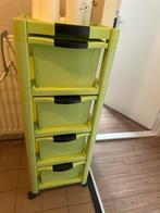 Plastic ladekast met 4 lades op wieltjes – 34x44x96 cm, Huis en Inrichting, Kasten | Ladekasten, Ophalen of Verzenden, Zo goed als nieuw
