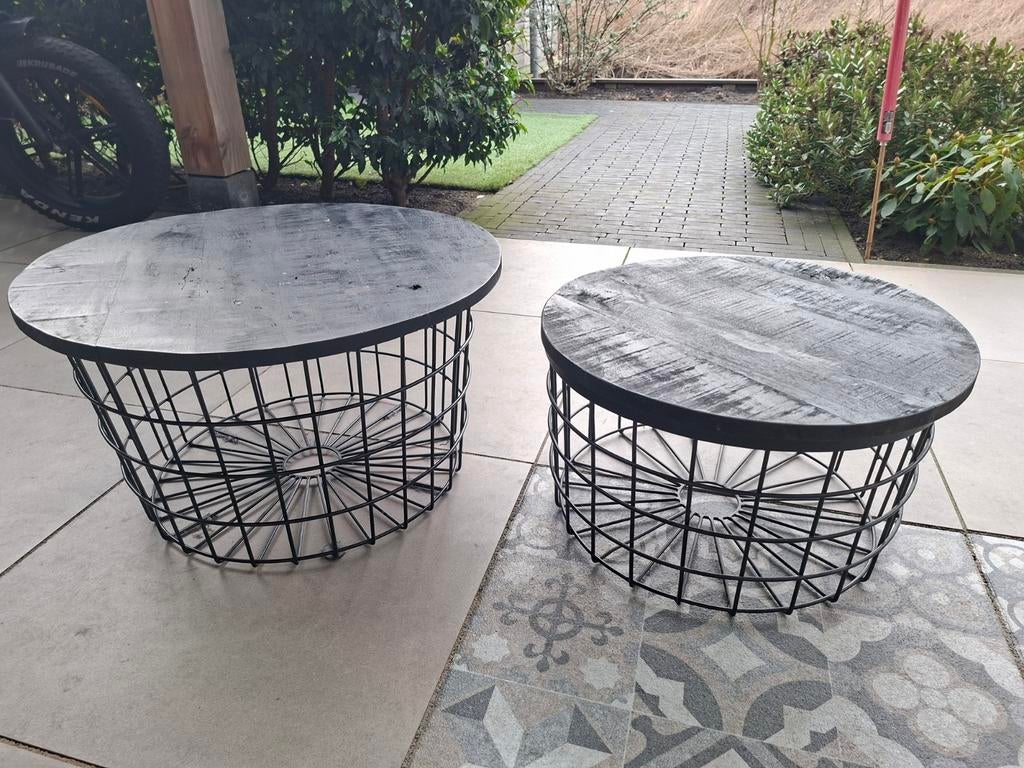 Salon tafels opbergmand, Ophalen, 50 tot 100 cm, Rond, 50 tot 100 cm