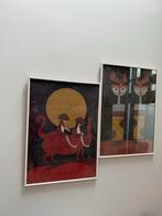 Twee Batik Schilderijen, Ophalen of Verzenden