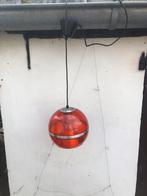 Dijkstra oranje kunststof aluminium hanglamp lees beschr., Kunststof, Gebruikt, Ophalen of Verzenden, Space age vintage retro jaren 60-70 Dutch design Dijkstra