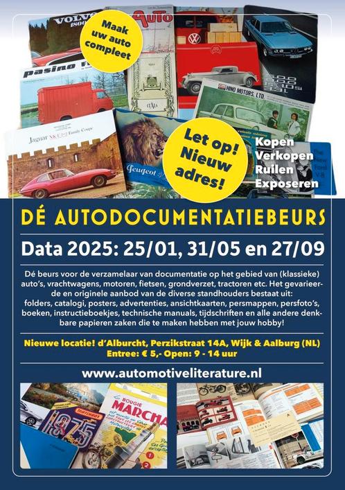 Bezoek dé Autodocumentatiebeurs op zaterdag 31 mei 2025, Boeken, Auto's | Folders en Tijdschriften, Ophalen of Verzenden