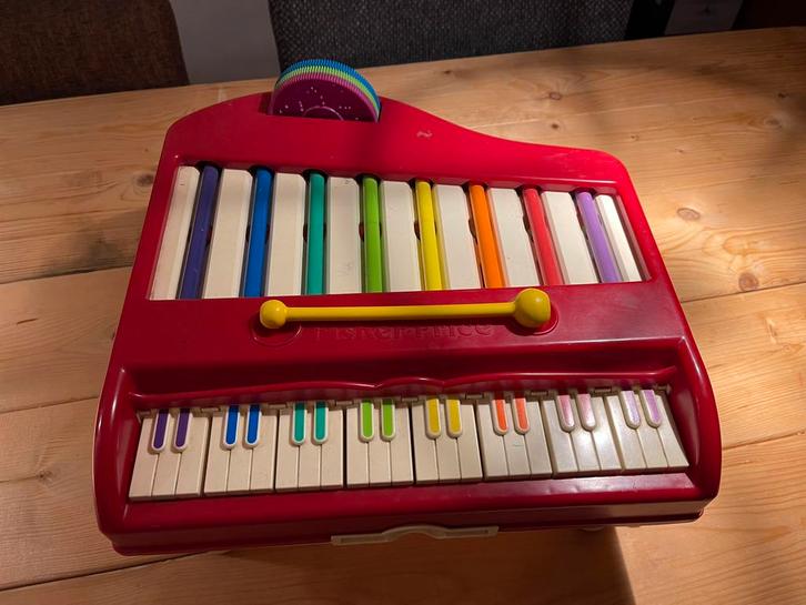 Vintage Fisher-Price Piano (1989) retro speelgoed, Kinderen en Baby's, Speelgoed | Fisher-Price, Zo goed als nieuw, Ophalen