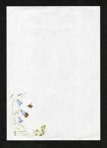 Briefpapier Hommels in Klokjesgentiaan, Marjolein Bastin. beschikbaar voor biedingen
