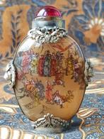 Mooie originele oude Chinese parfumfles van glas 9,3 cm., Ophalen of Verzenden